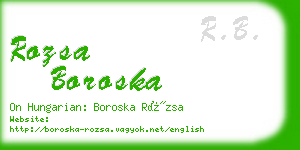 rozsa boroska business card